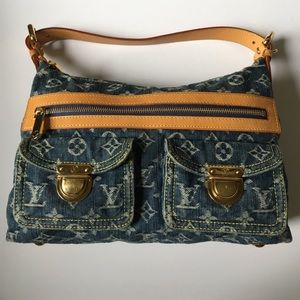 Louis Vuitton Denim Monogram Baggy PM Authentic